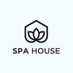 abstract spa logo. house icon