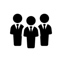 Business team icon vector isolated on white.
