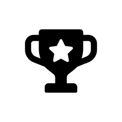 Trophy icon vector. Reward of winner.