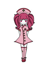 ポップでかわいい全身ナース