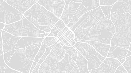 Light grey and white Charlotte city area vector background map, streets and water cartography illustration. © Kostiantyn