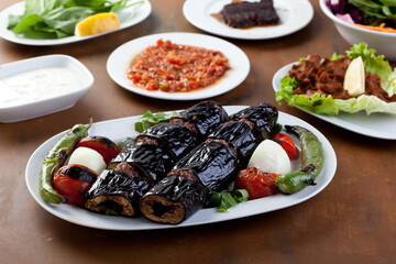 kebab with appetizers