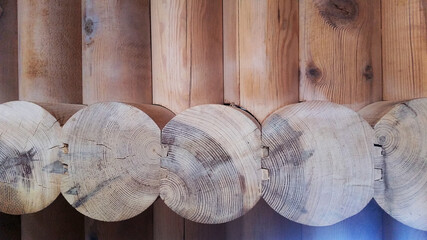 Wood background, cut, rounded trees, close up nature photo