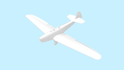 3D rendering of a airplane computer model isolated on empty space background