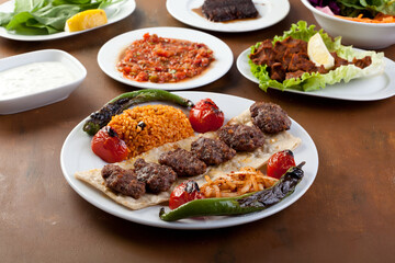 kebab with appetizers