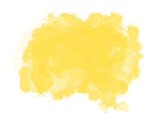 Abstract yellow watercolors, brush stroked painting on white paper background for design, wallpaper, banner..