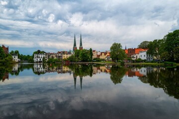 Obraz premium Blick auf Lübeck.