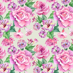 seamless pattern with roses