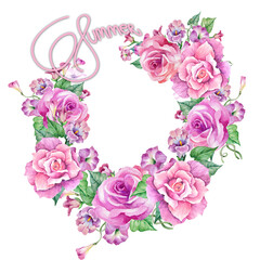 wreath with roses