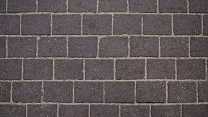 Surface grunge rough of grey sidewalk square bricks, Paving cobblestone pattern, Texture background