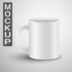 Realistic mug mockup