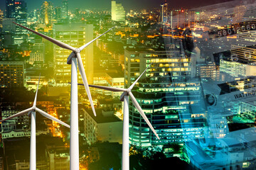 electric turbine, green ecological power energy generation for sustainable energy use