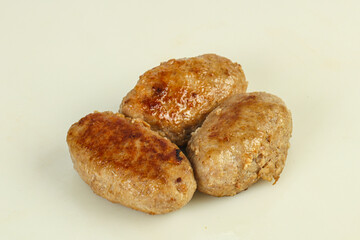 Homemade roasted cutlet minced meat