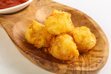 Japanese traditional tempura with scallop