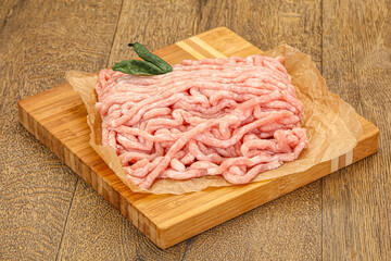 Raw pork minced meat for cooking