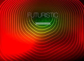 Neon color square shape lines abstract background. Shiny magic energy and motion concept, vector abstract wallpaper background