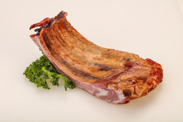 Smoked pork ribs with spices