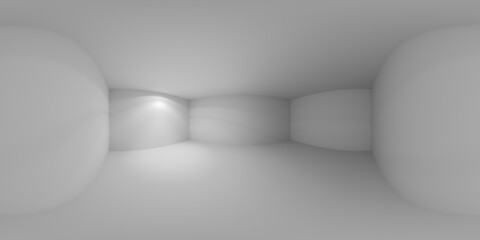 Dark abstract empty room with lamp light on wall HDRI map