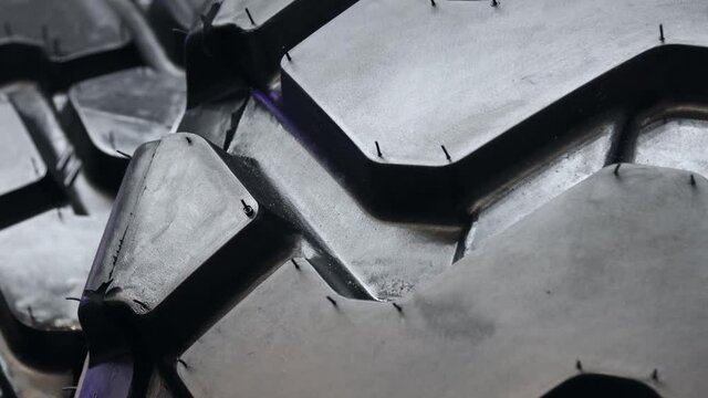 the texture of rubber tires from large trucks