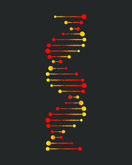 Abstract structure of human DNA. Vector DNA.