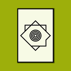 fish abstract contemporary aesthetic posters, wall art decor, mid century modern minimalist print, organic shapes, Background, Modern art vector Illustration brush painting geometric.