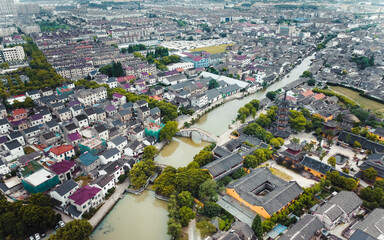 Fototapeta premium aerial view of the city
