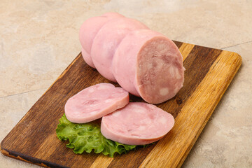 Natural ham with two slices