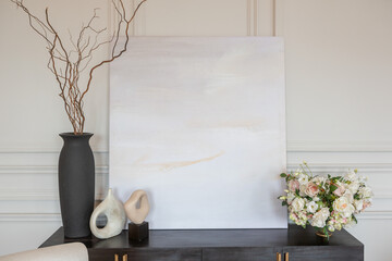 rich luxurious interior of a cozy room with modern stylish furniture nd grand piano, decorated with...