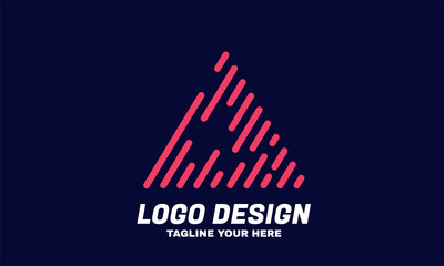 abstract triangle tech Data Logo Creative Data Logo Best Data supply system