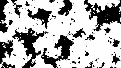 Fototapeta na wymiar Abstract vector grunge background. Chaotic black spots with uneven edges.