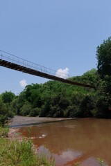 Rope bridge in northern of Thailand