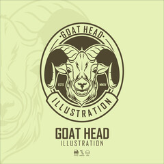 GOAT HEAD LOGO ILLUSTRATION, READY FORMAT EPS 10