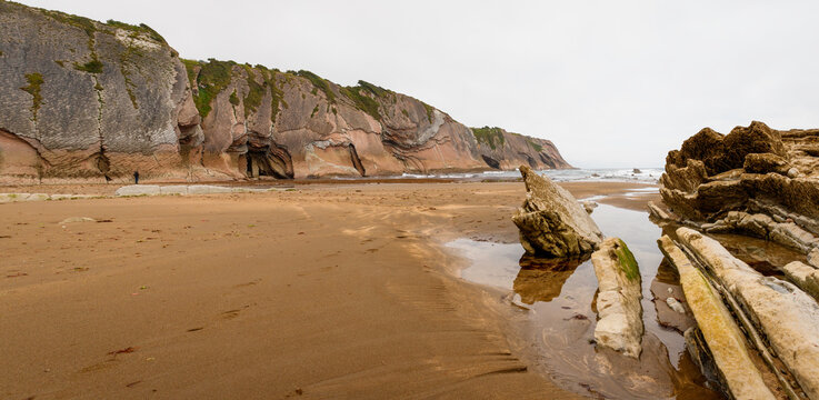 Nice beach in the north of Spain with peculiar rock formations
Conceptual of travel, tourism