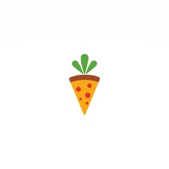 Logo Design Carrot Pizza Pictorial And Unique Logo