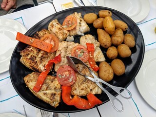 Fish dinner on the Azores