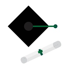 Graduation cap vector isolated on white background. Graduation cap Icon.