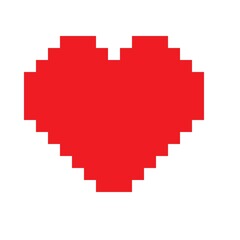 Pixel art background. Heart pixel art. Vector illustration. Valentine's Day.