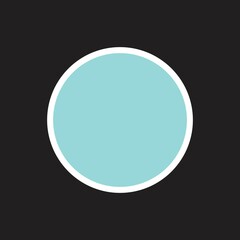 Logo circle background. Decoration logo. Icon circle. The icon in a colored circle with a white bold border. Web button, modern flat design.