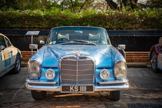 Image of classic old vintage car parking at the car park, bangkok, Thailand 5Fab 2019