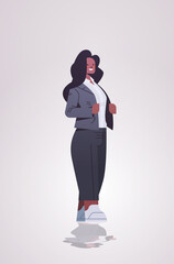 african american businesswoman in formal wear successful business woman standing pose leadership concept