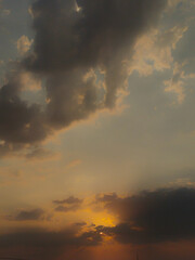 sunset in the clouds