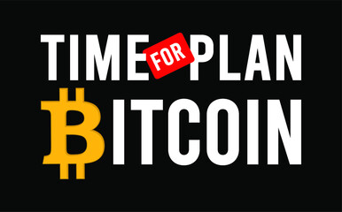 Fototapeta na wymiar bitcoin cryptocurrency slogan logo t shirt design graphic vector 