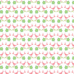 Little birds seamless patterns