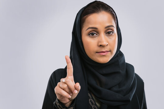 Beautiful middle eastern woman wearing abaja