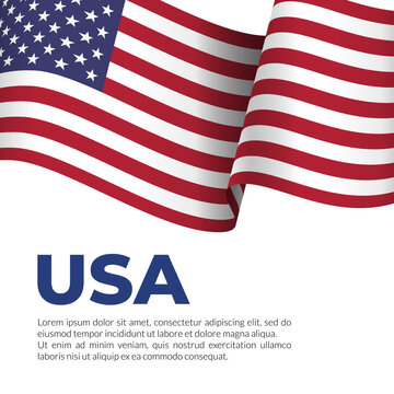 USA Greeting card. Social Media Template
