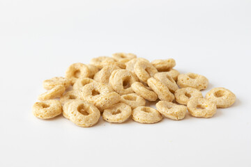 heap cereals ring isolated on white background