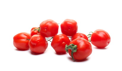 Papeletto tomatoes, tomato pile isolated on white background
