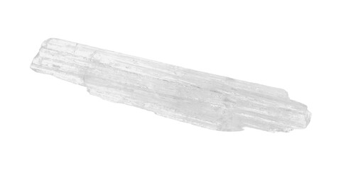 One translucent menthol crystal on white background - obrazy, fototapety, plakaty