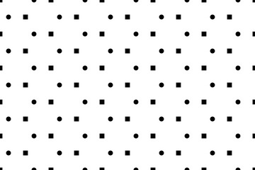 Classic monochrome minimalistic seamless dot pattern. Vector illustration.