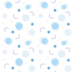 丸と線の幾何学模様シームレスパターン